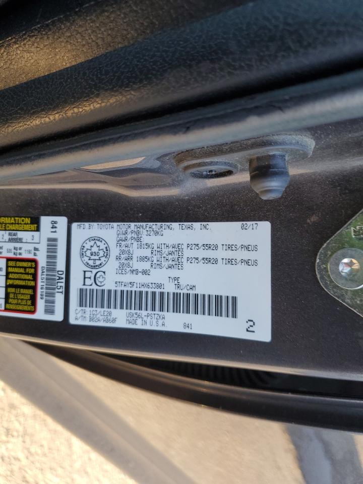 2017 Toyota Tundra VIN 5TFAY5F11HX633801 Copart auction photo, front end damage thumbnail 12