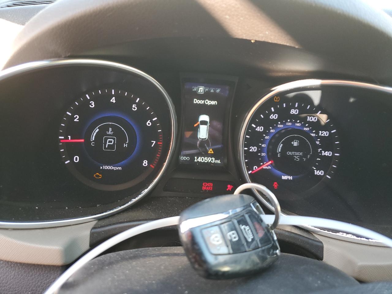 2015 Hyundai Santa Fe VIN KM8SRDHF5FU104897 Copart auction photo, front end / undercarriage damage thumbnail 9