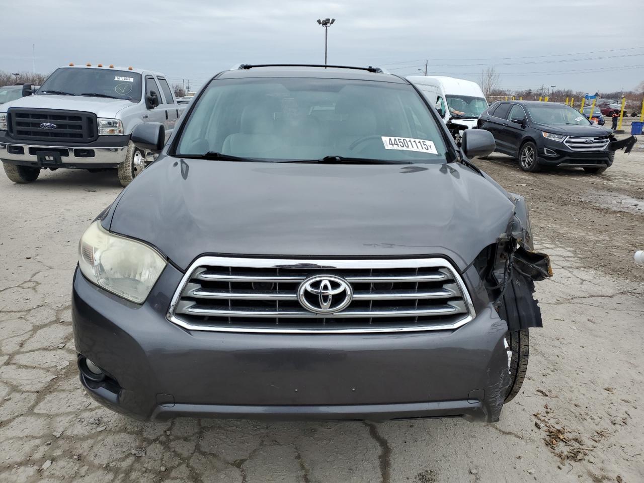 2010 Toyota Highlander VIN JTEDK3EH3A2155915 Copart auction photo, front end / side damage thumbnail 5