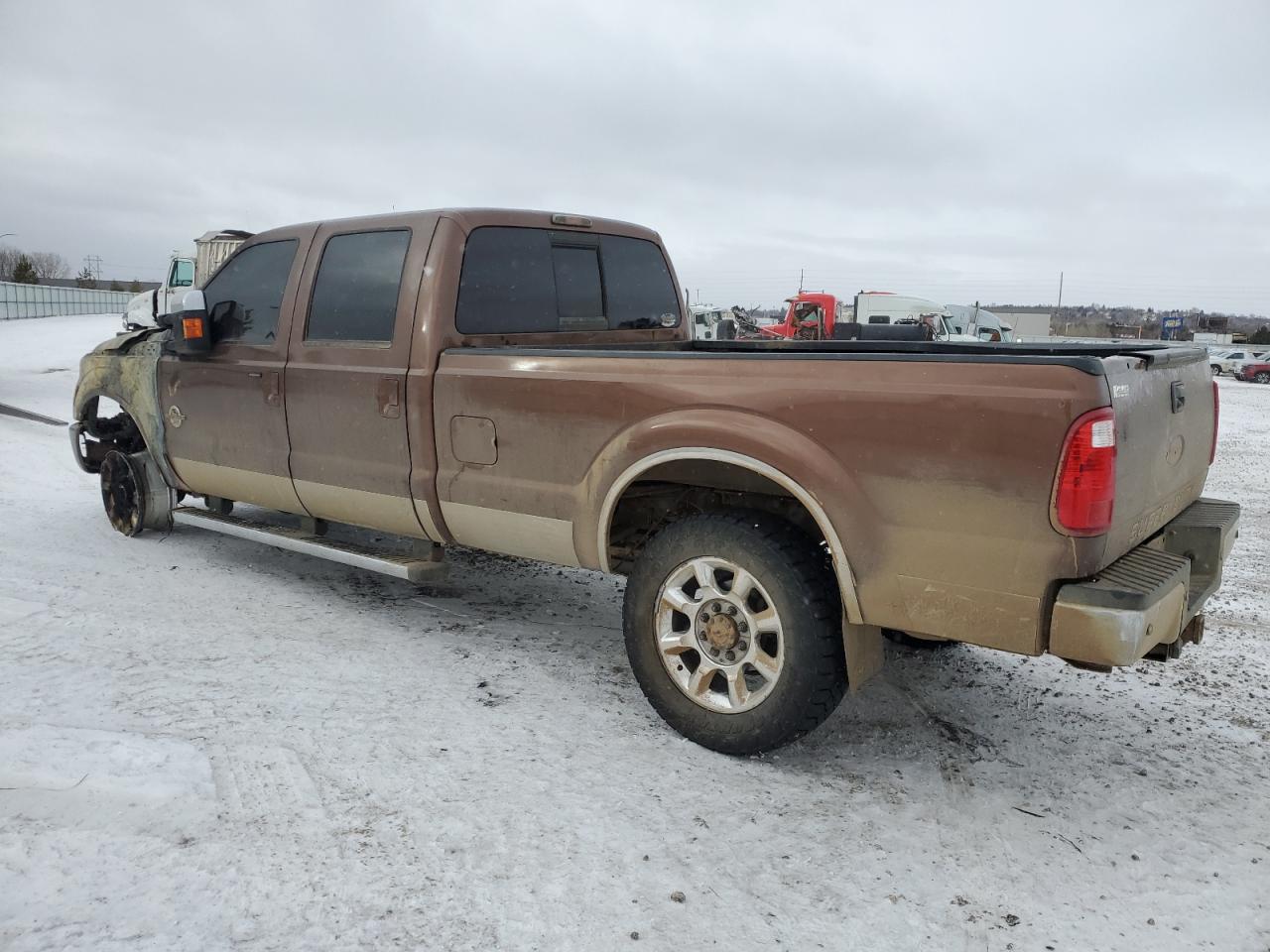 2011 Ford F350 VIN 1FT8W3BT7BEA56677 Copart auction photo, burn / rear end damage thumbnail 2
