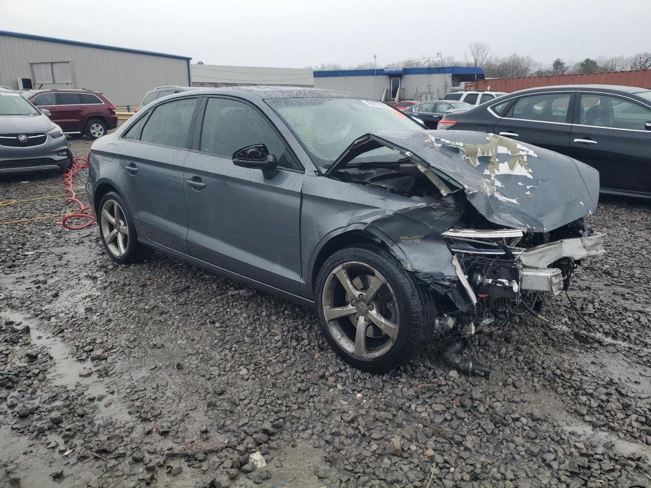 2015 Audi A3 VIN WAUACGFFXF1001933 Copart auction photo, front end / side damage thumbnail 4