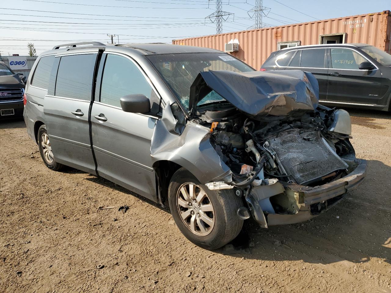 2008 Honda Odyssey VIN 5FNRL384X8B410714 Copart auction photo, front end / minor dent/scratches damage thumbnail 4