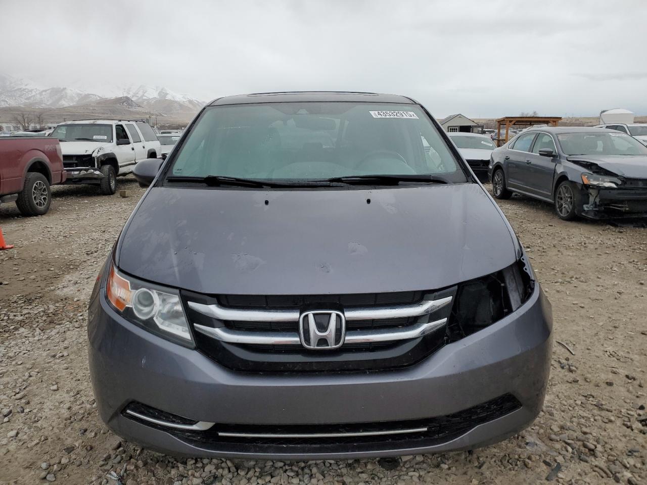 2014 Honda Odyssey VIN 5FNRL5H69EB096935 Copart auction photo, side damage thumbnail 5