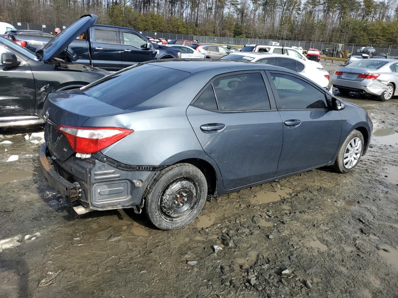 2015 Toyota Corolla VIN 2T1BURHE5FC263763 Copart auction photo, rear end damage thumbnail 3