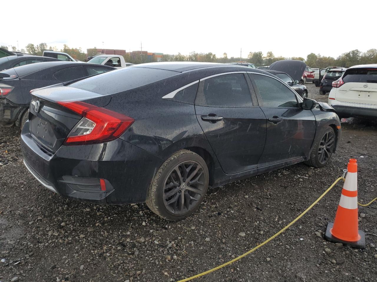2019 Honda Civic VIN 2HGFC2F68KH552306 Copart auction photo, front end damage thumbnail 3