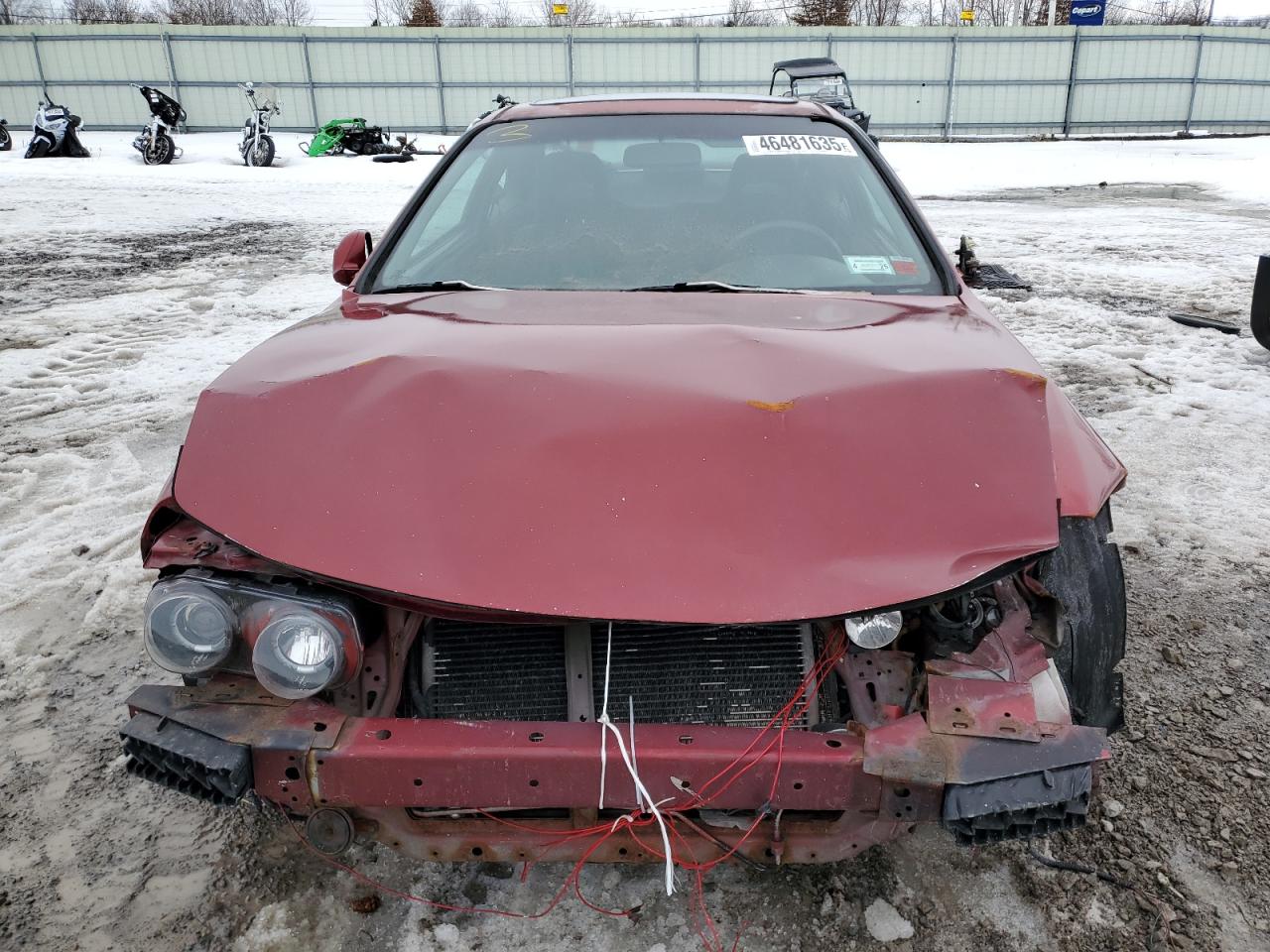 2000 Acura Integra VIN JH4DC4457YS001022 Copart auction photo, front end / rear end damage thumbnail 5