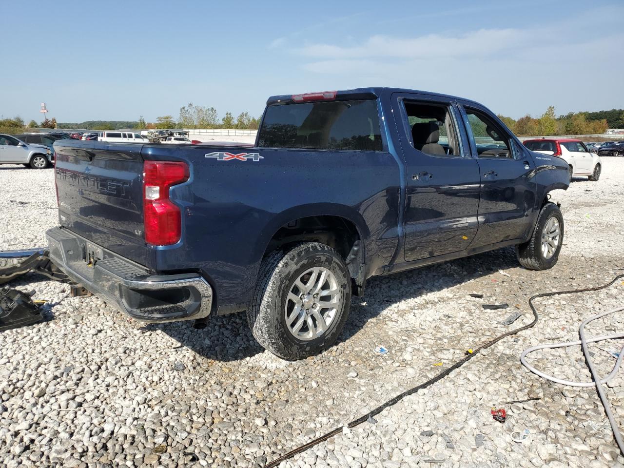2021 Chevrolet Silverado VIN 3GCPYJEK7MG396484 Copart auction photo, front end / side damage thumbnail 3