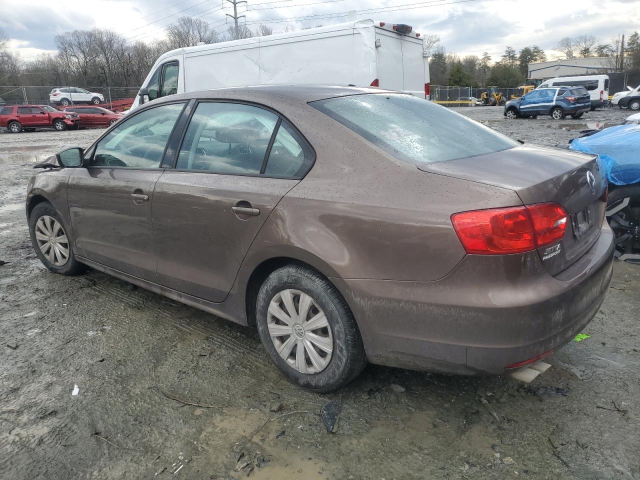 2014 Volkswagen Jetta VIN 3VW1K7AJ5EM321838 Copart auction photo, front end / mechanical damage thumbnail 2