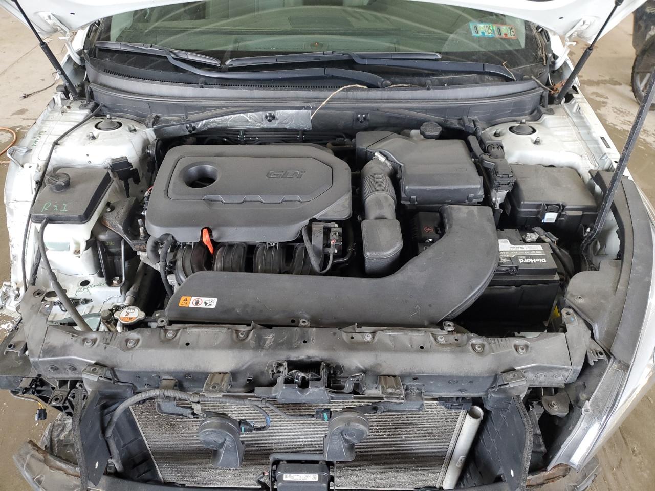 2015 Hyundai Sonata VIN 5NPE34AFXFH093158 Copart auction photo, front end / side damage thumbnail 11