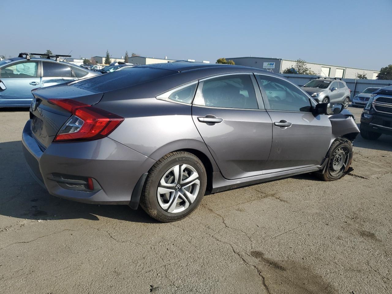 2017 Honda Civic VIN 2HGFC2F57HH558565 Copart auction photo, front end / side damage thumbnail 3