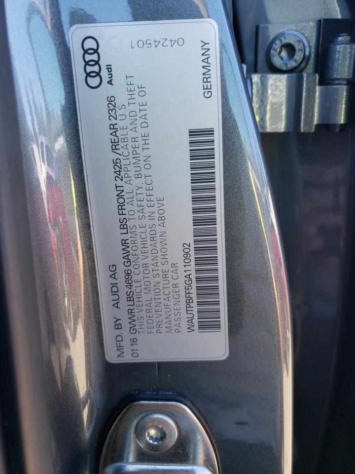 2016 Audi A3 VIN WAUTPBFF5GA110902 Copart auction photo, front end damage thumbnail 13
