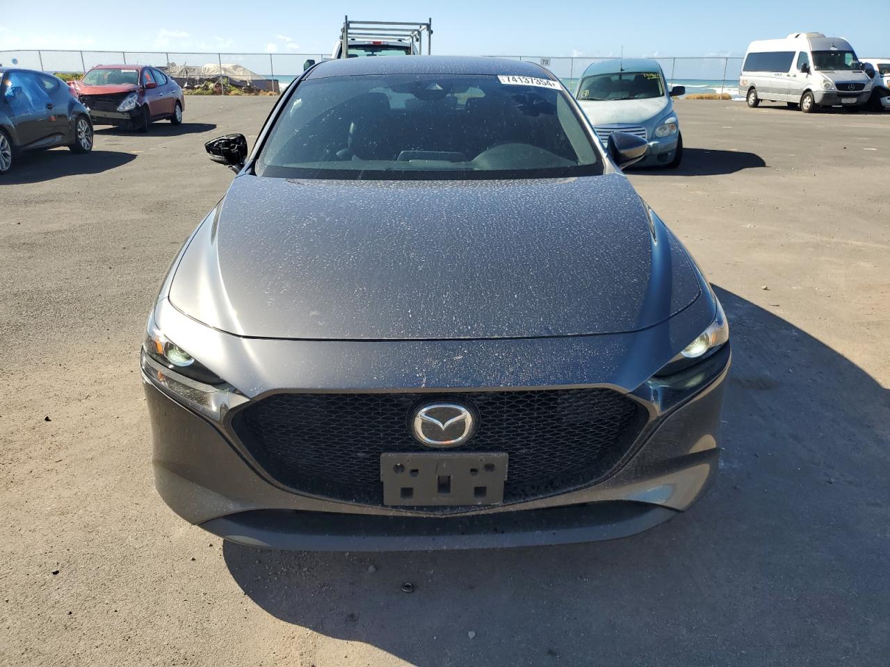 2019 Mazda 3 VIN JM1BPAMM0K1127805 Copart auction photo, side / front end damage thumbnail 5