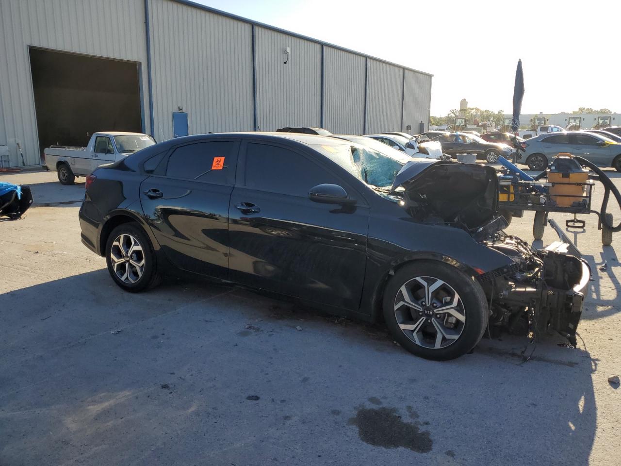 2021 KIA Forte VIN 3KPF24AD9ME386539 Copart auction photo, front end / side damage thumbnail 4