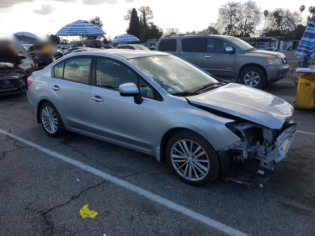 2012 Subaru Impreza VIN JF1GJAK64CH030035 Copart auction photo, front end / side damage thumbnail 4