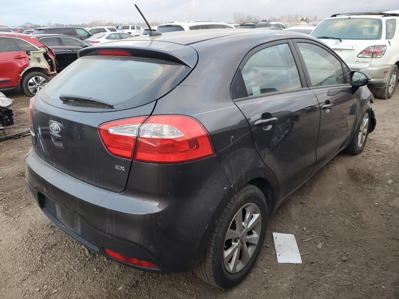 2013 KIA Rio VIN KNADN5A35D6132776 Copart auction photo, front end / minor dent/scratches damage thumbnail 3