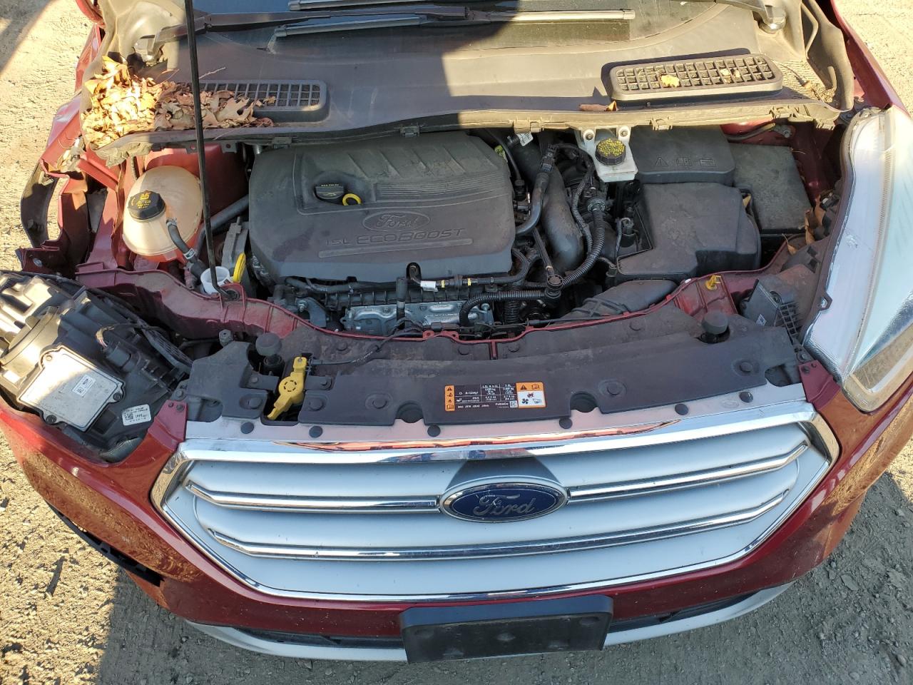 2017 Ford Escape VIN 1FMCU9JD2HUA98102 Copart auction photo, front end / undercarriage damage thumbnail 12