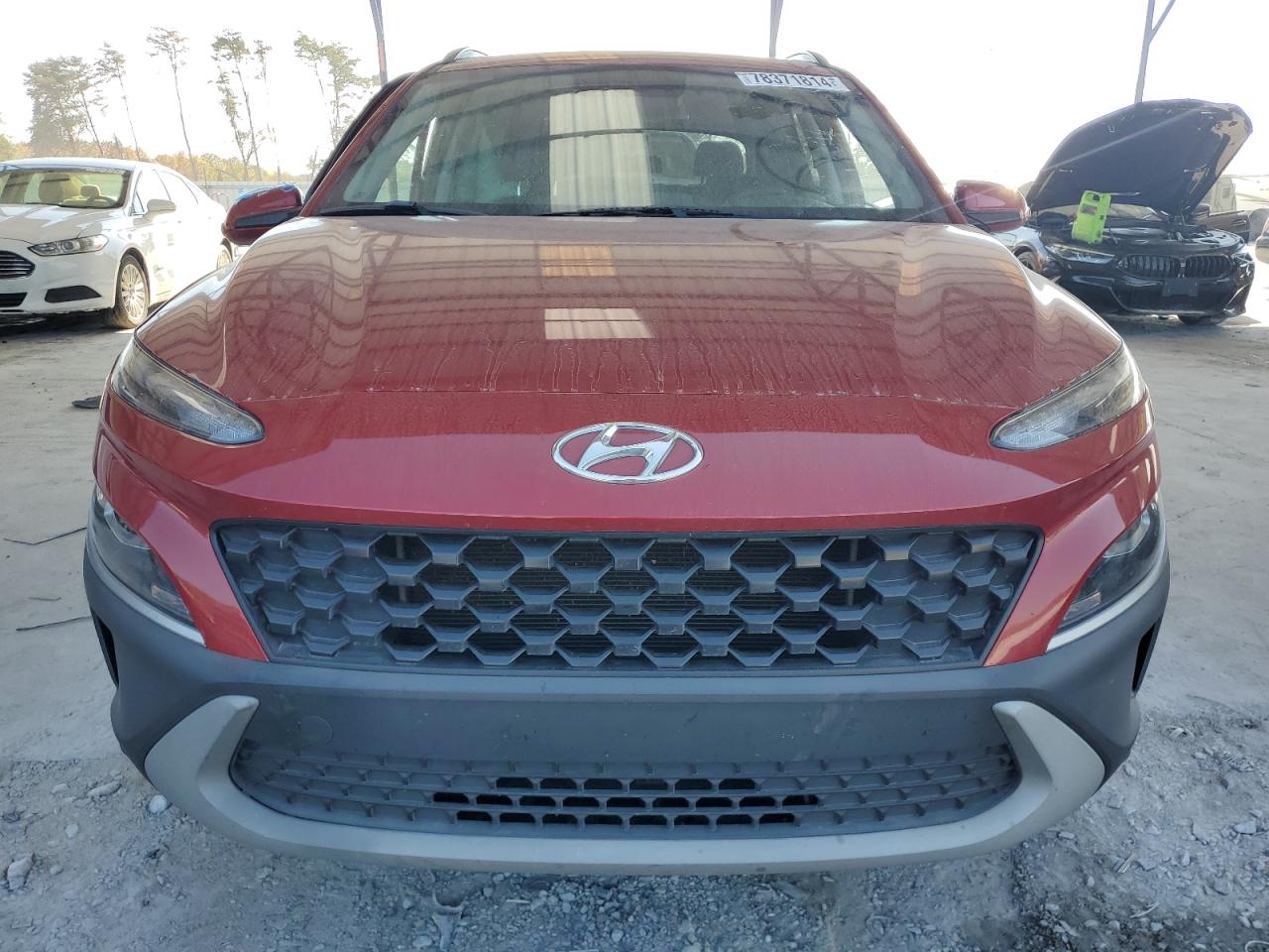 2022 Hyundai Kona VIN KM8K32AB3NU870526 Copart auction photo, side / front end damage thumbnail 5