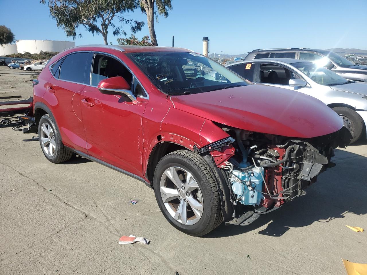 2017 Lexus NX VIN JTJYARBZ4H2054401 Copart auction photo, front end / side damage thumbnail 4