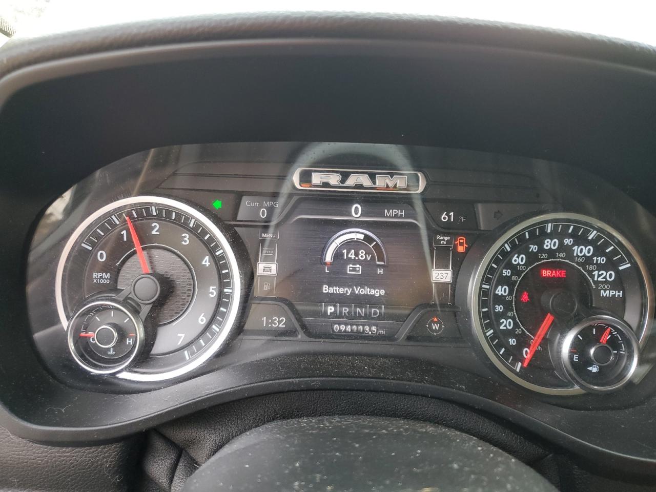 2020 RAM 1500 VIN 1C6RREBT0LN294743 Copart auction photo, rear end / side damage thumbnail 9