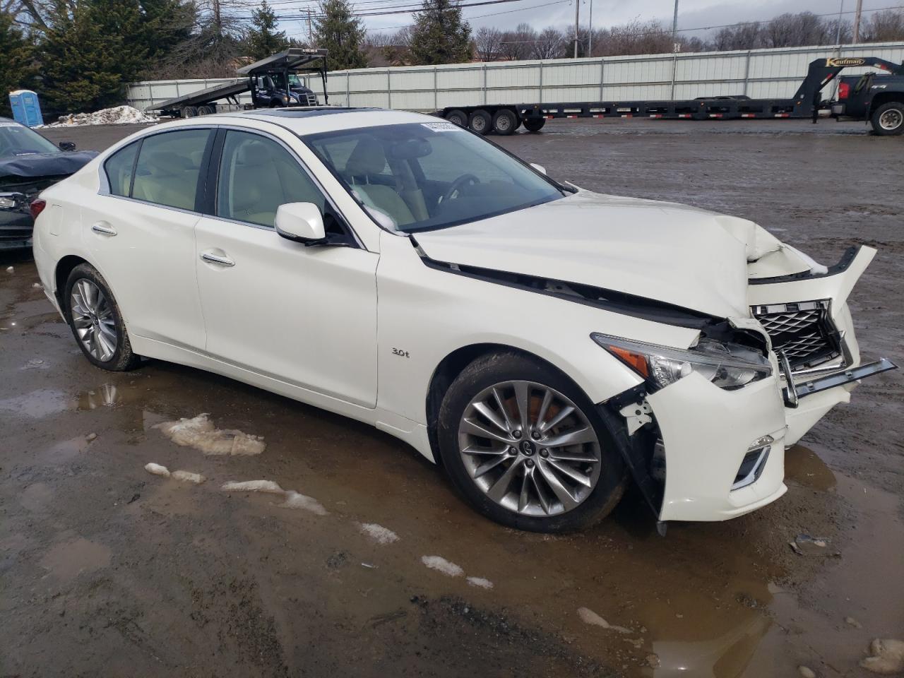 2019 Infiniti Q50 VIN JN1EV7AR6KM555658 Copart auction photo, front end damage thumbnail 4