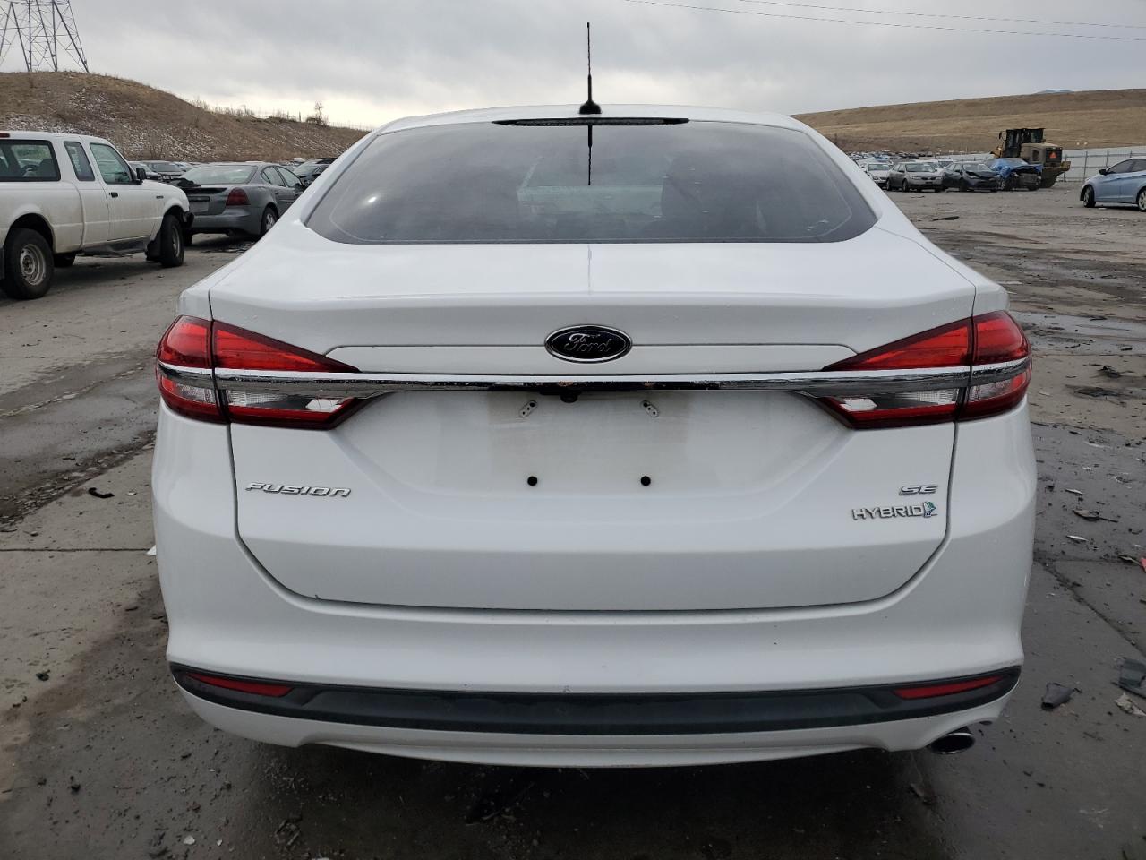 2018 Ford Fusion VIN 3FA6P0LU2JR124590 Copart auction photo, front end / side damage thumbnail 6