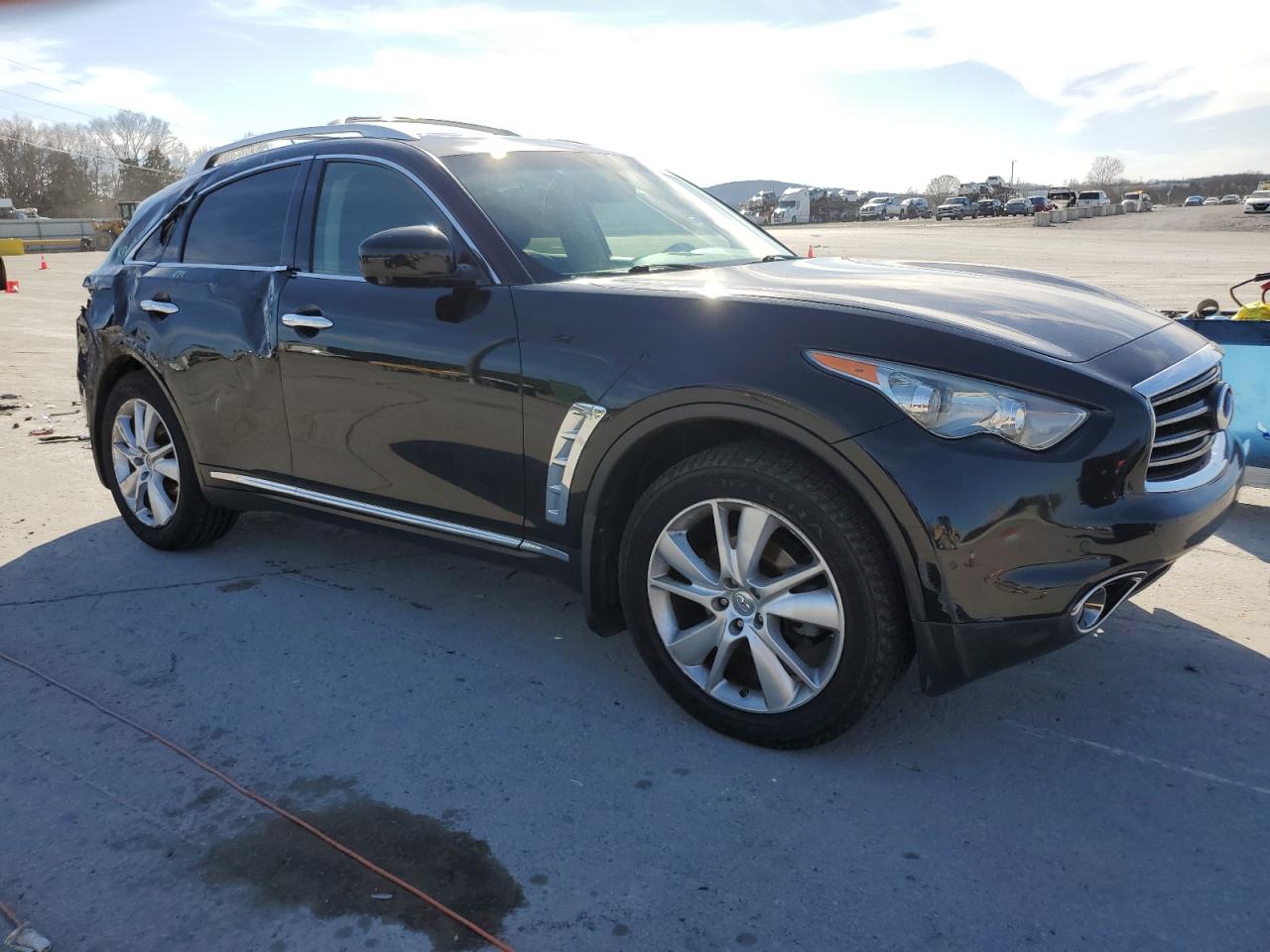 2012 Infiniti FX VIN JN8AS1MW4CM152500 Copart auction photo, side / rear end damage thumbnail 4
