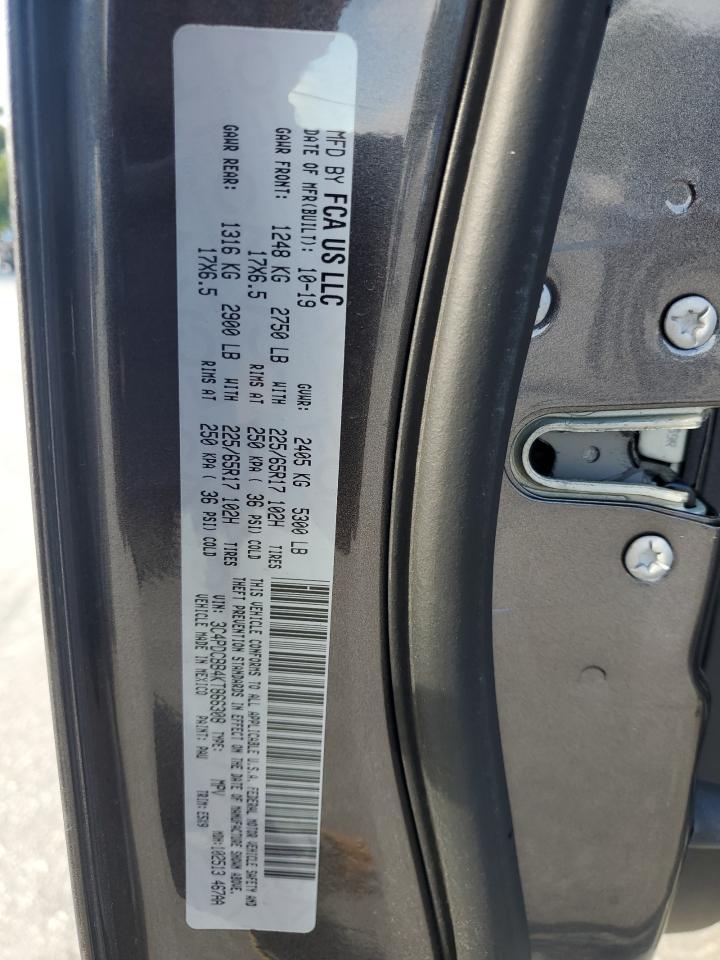 2019 Dodge Journey VIN 3C4PDCBB4KT866308 Copart auction photo, front end / side damage thumbnail 15