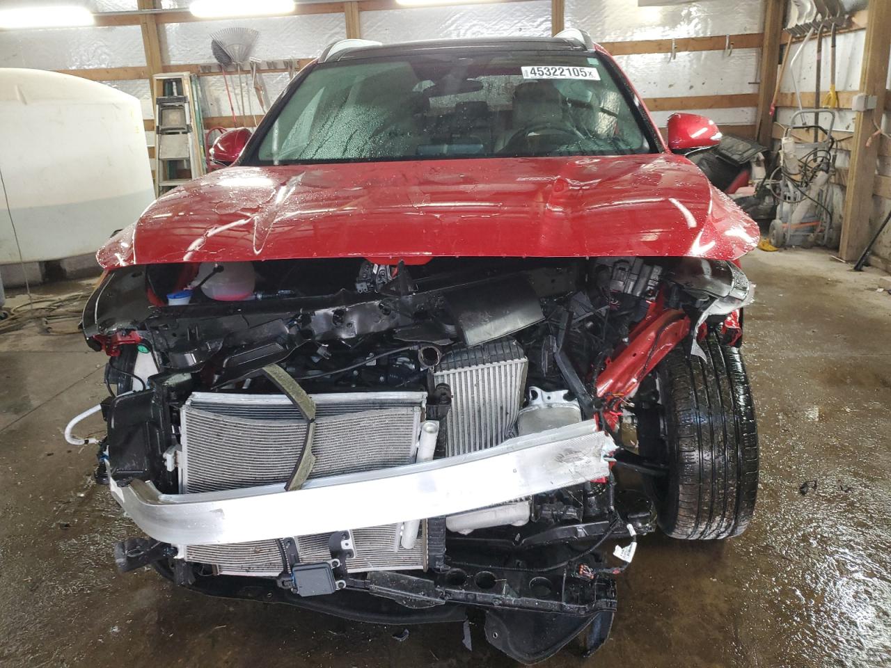 2022 Hyundai Santa Fe VIN 5NMS4DAL1NH399280 Copart auction photo, front end / mechanical damage thumbnail 5