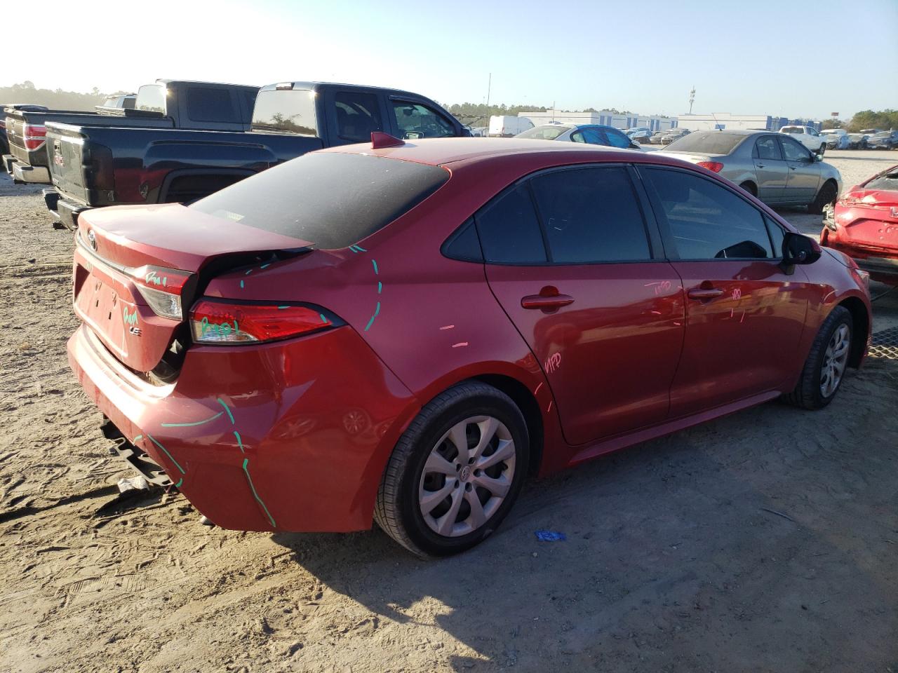 2021 Toyota Corolla VIN JTDEPMAE5MJ135252 Copart auction photo, rear end / minor dent/scratches damage thumbnail 3