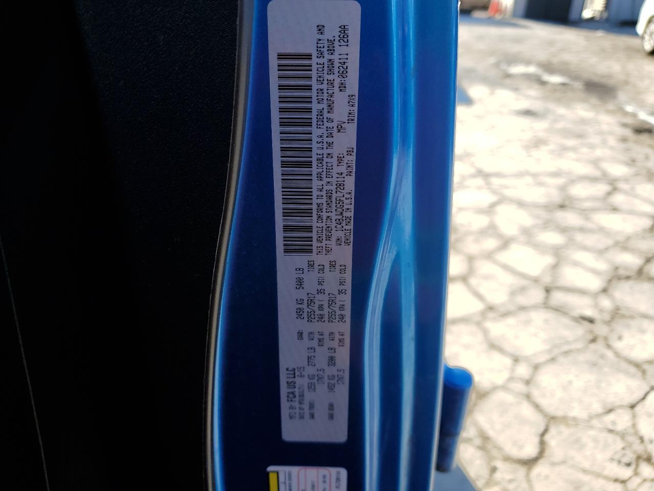 2015 Jeep Wrangler VIN 1C4BJWDG5FL728114 Copart auction photo, front end / side damage thumbnail 14