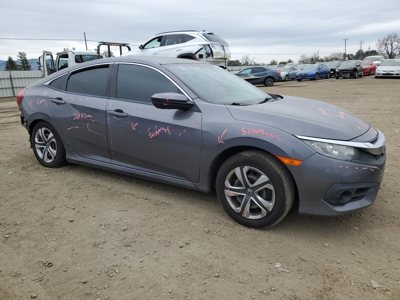 2018 Honda Civic VIN 2HGFC2F57JH607186 Copart auction photo, rear end damage thumbnail 4