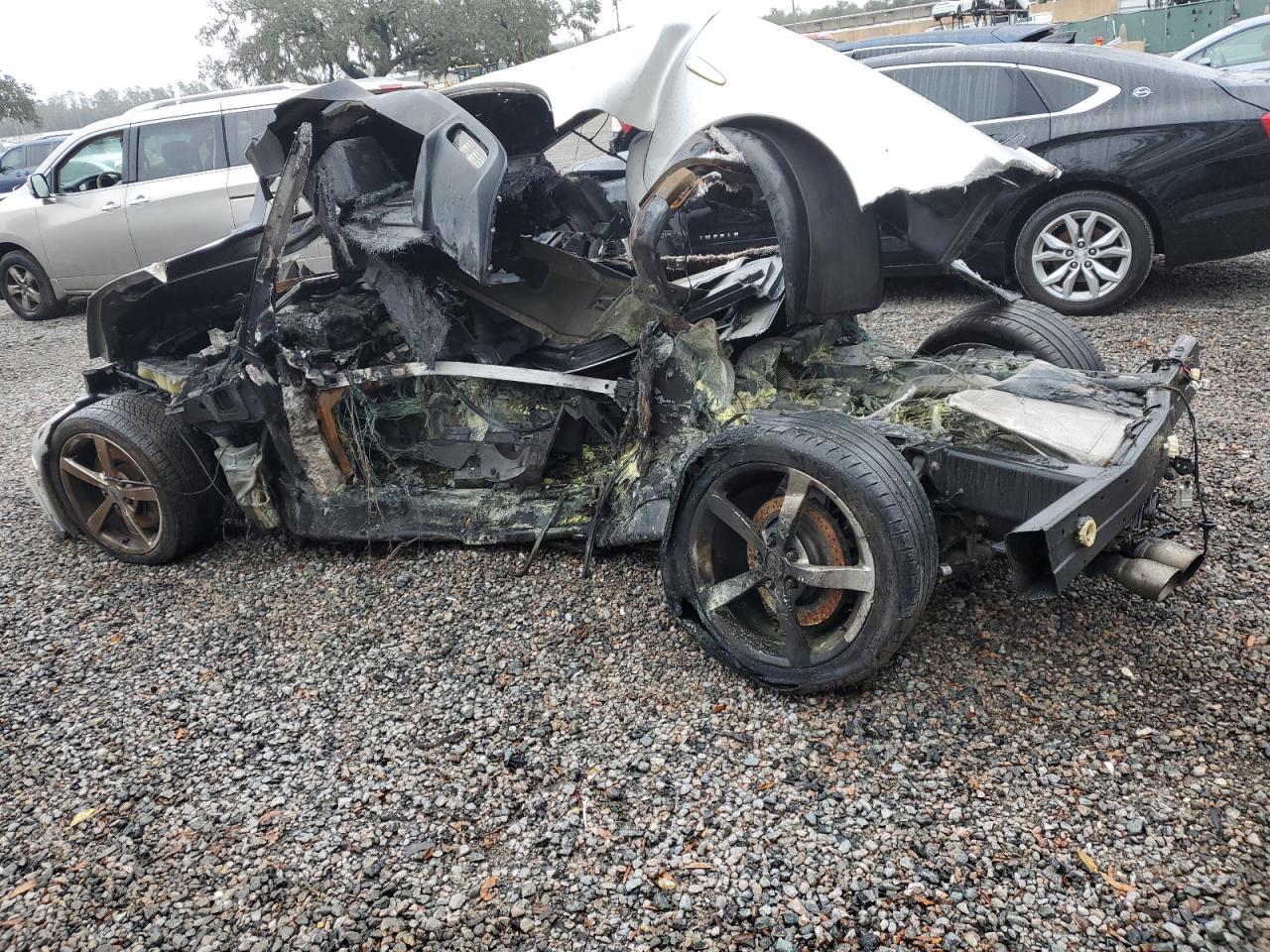 2008 Chevrolet Corvette VIN 1G1YY26W185121761 Copart auction photo, burn / missing/altered vin damage thumbnail 2