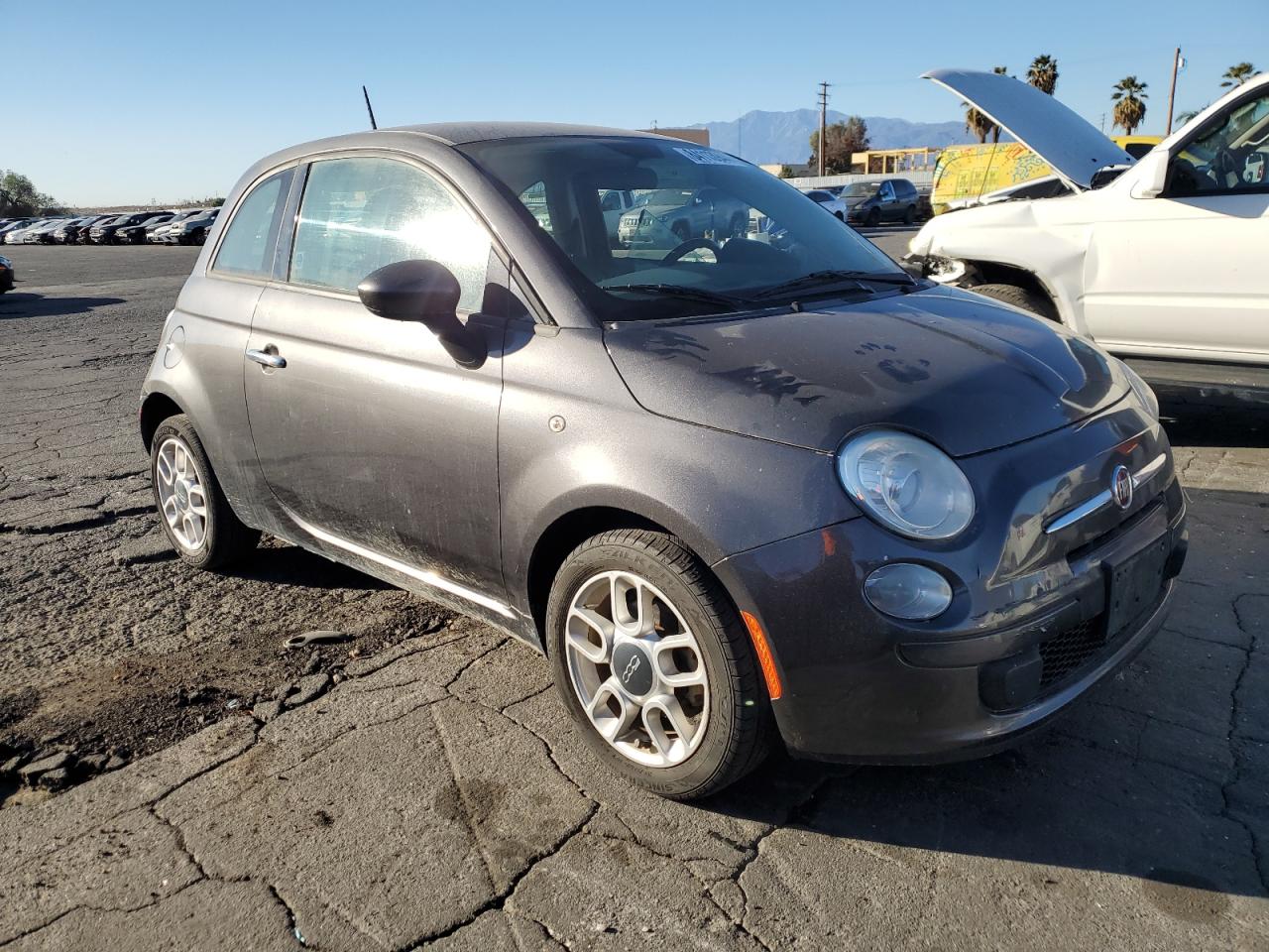 2015 Fiat 500 VIN 3C3CFFAR9FT609731 Copart auction photo, mechanical damage thumbnail 4