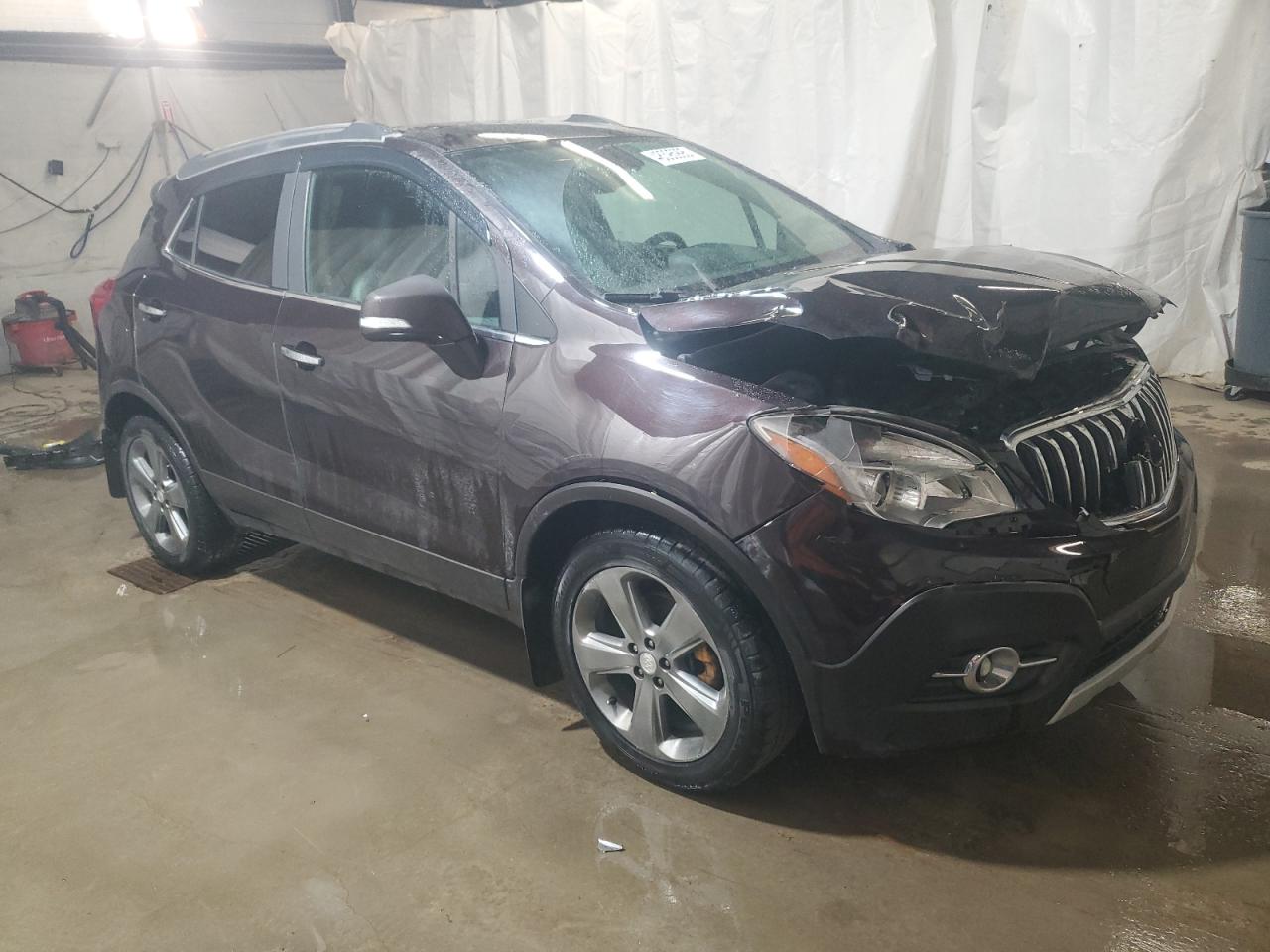 2014 Buick Encore VIN KL4CJGSB4EB627839 Copart auction photo, front end damage thumbnail 4