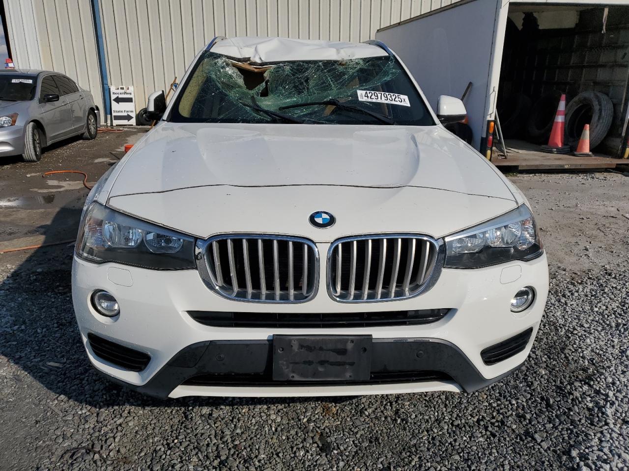 2015 BMW X3 VIN 5UXWX9C55F0D53703 Copart auction photo, top/roof damage thumbnail 5