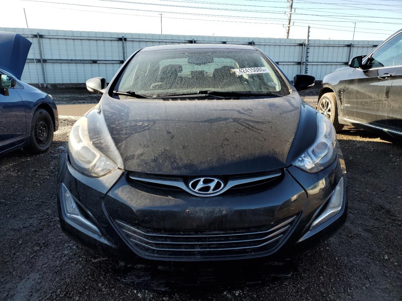 2016 Hyundai Elantra VIN KMHDH4AH0GU523068 Copart auction photo, front end / side damage thumbnail 5