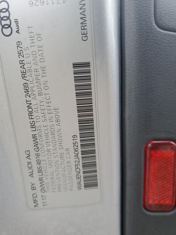 2018 Audi A5 VIN WAUENCF52JA062519 Copart auction photo, front end damage thumbnail 12