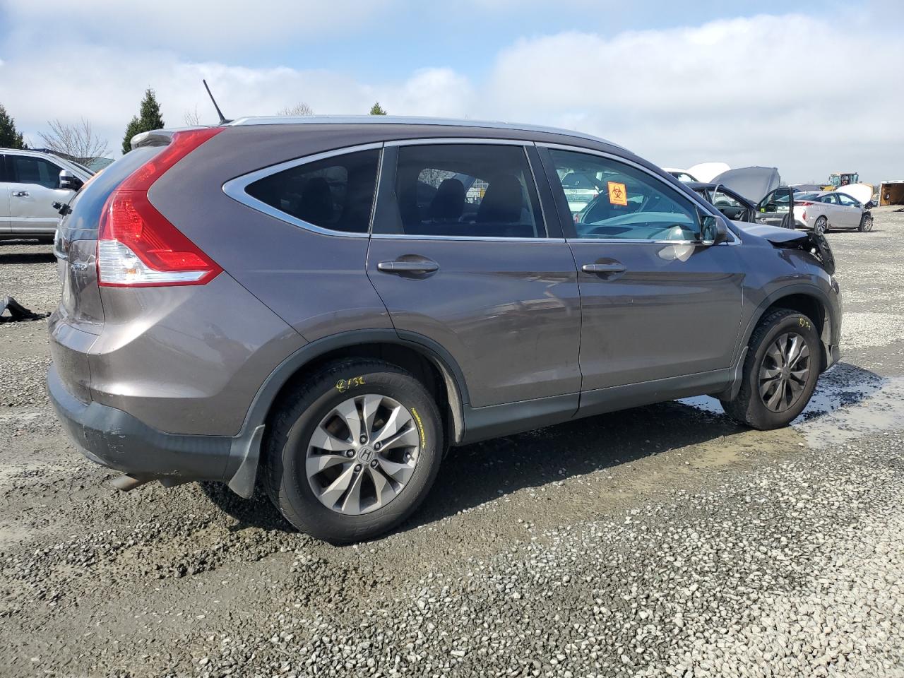 2014 Honda CR-V VIN 2HKRM4H78EH660222 Copart auction photo, side damage thumbnail 3