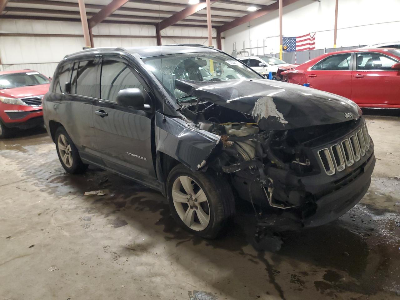 2017 Jeep Compass VIN 1C4NJCBA6HD124207 Copart auction photo, front end damage thumbnail 4