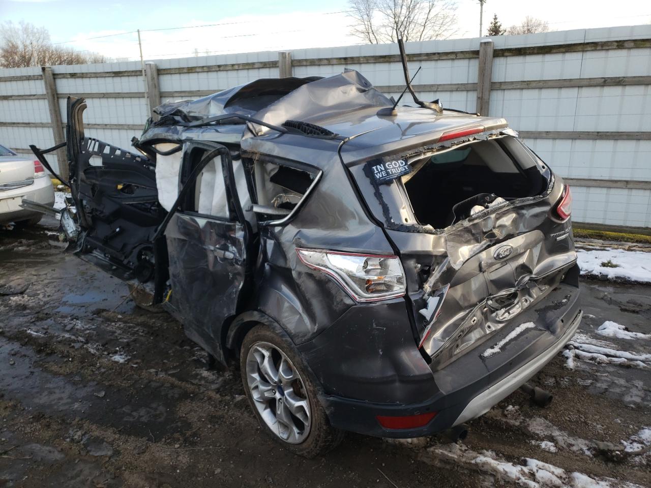 2013 Ford Escape VIN 1FMCU9J99DUA01533 Copart auction photo, rollover damage thumbnail 3