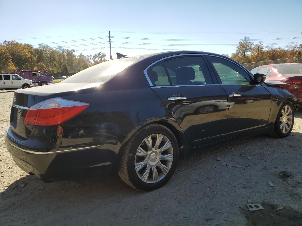 2009 Hyundai Genesis VIN KMHGC46E89U046807 Copart auction photo, front end damage thumbnail 3