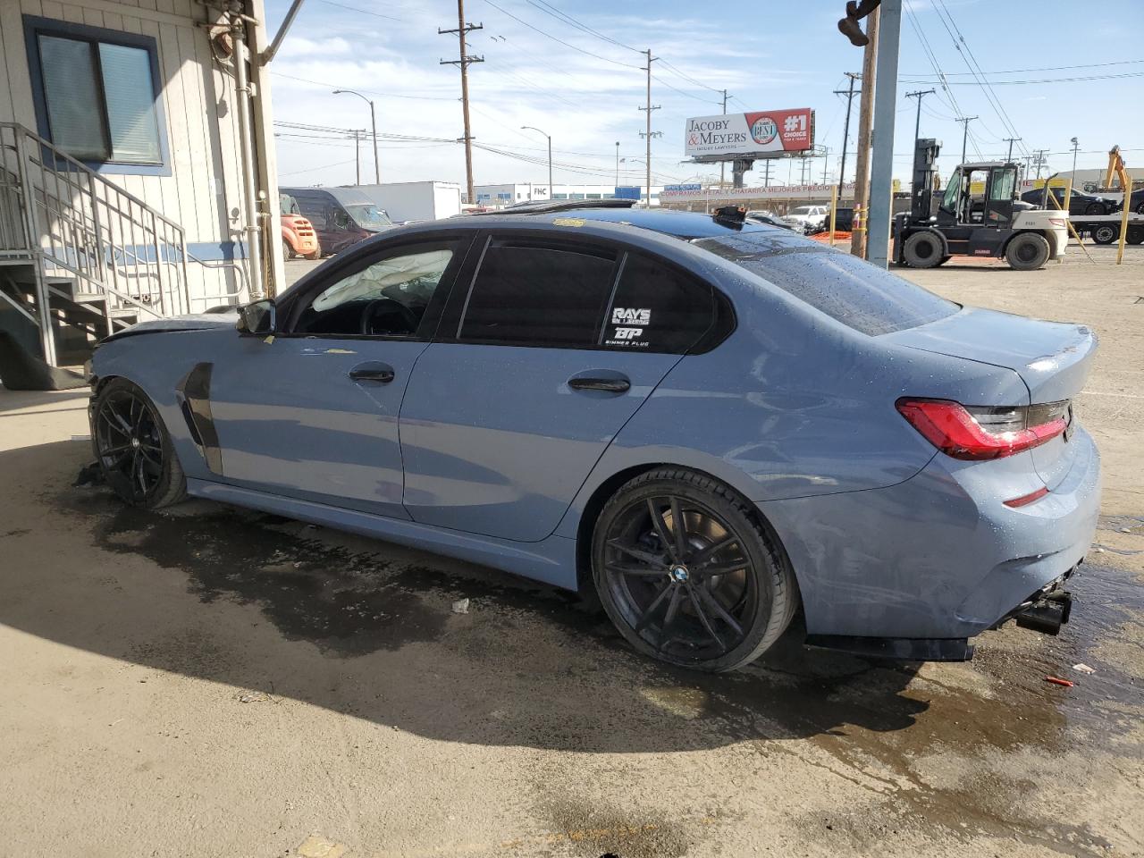 2020 BMW M3 VIN WBA5U7C07LA234355 Copart auction photo, front end / rear end damage thumbnail 2