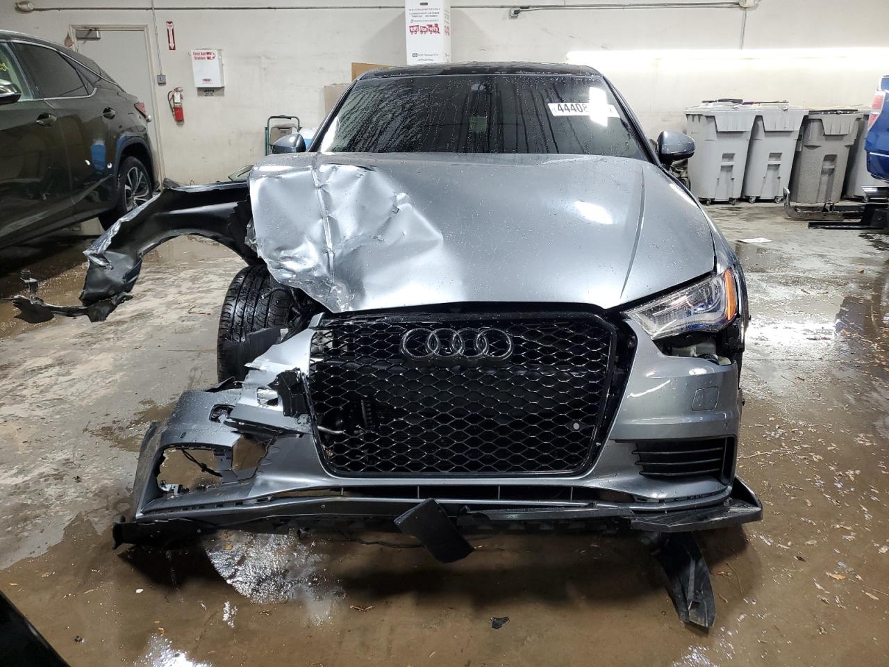 2015 Audi A3 VIN WAUCCGFF2F1035664 Copart auction photo, front end / side damage thumbnail 5