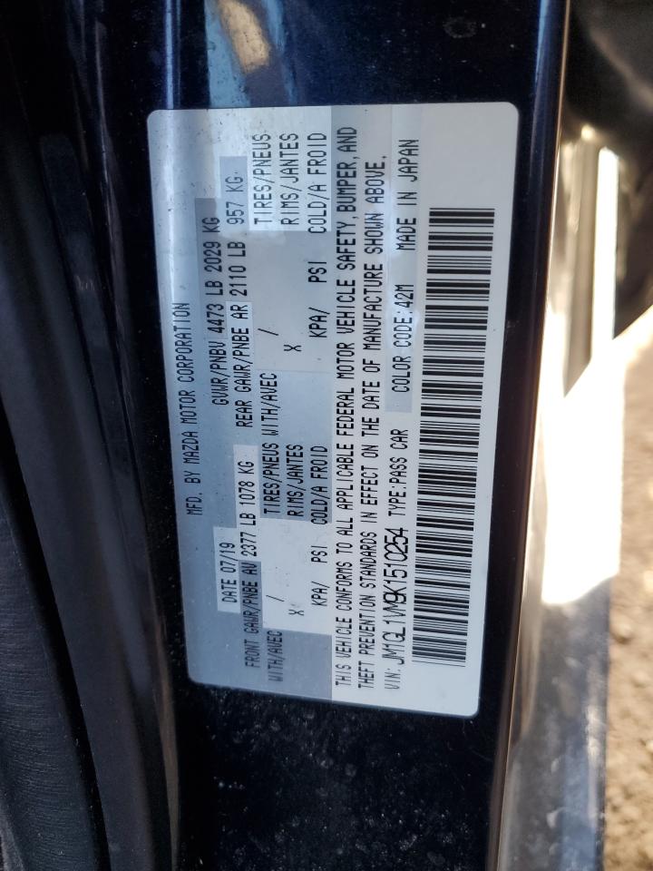 2019 Mazda 6 VIN JM1GL1VM9K1510254 Copart auction photo, front end damage thumbnail 12