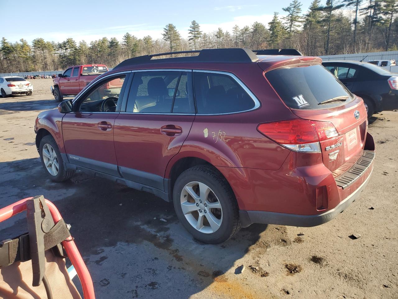 2013 Subaru Outback VIN 4S4BRBGC9D3213846 Copart auction photo, frame damage / front end damage thumbnail 2