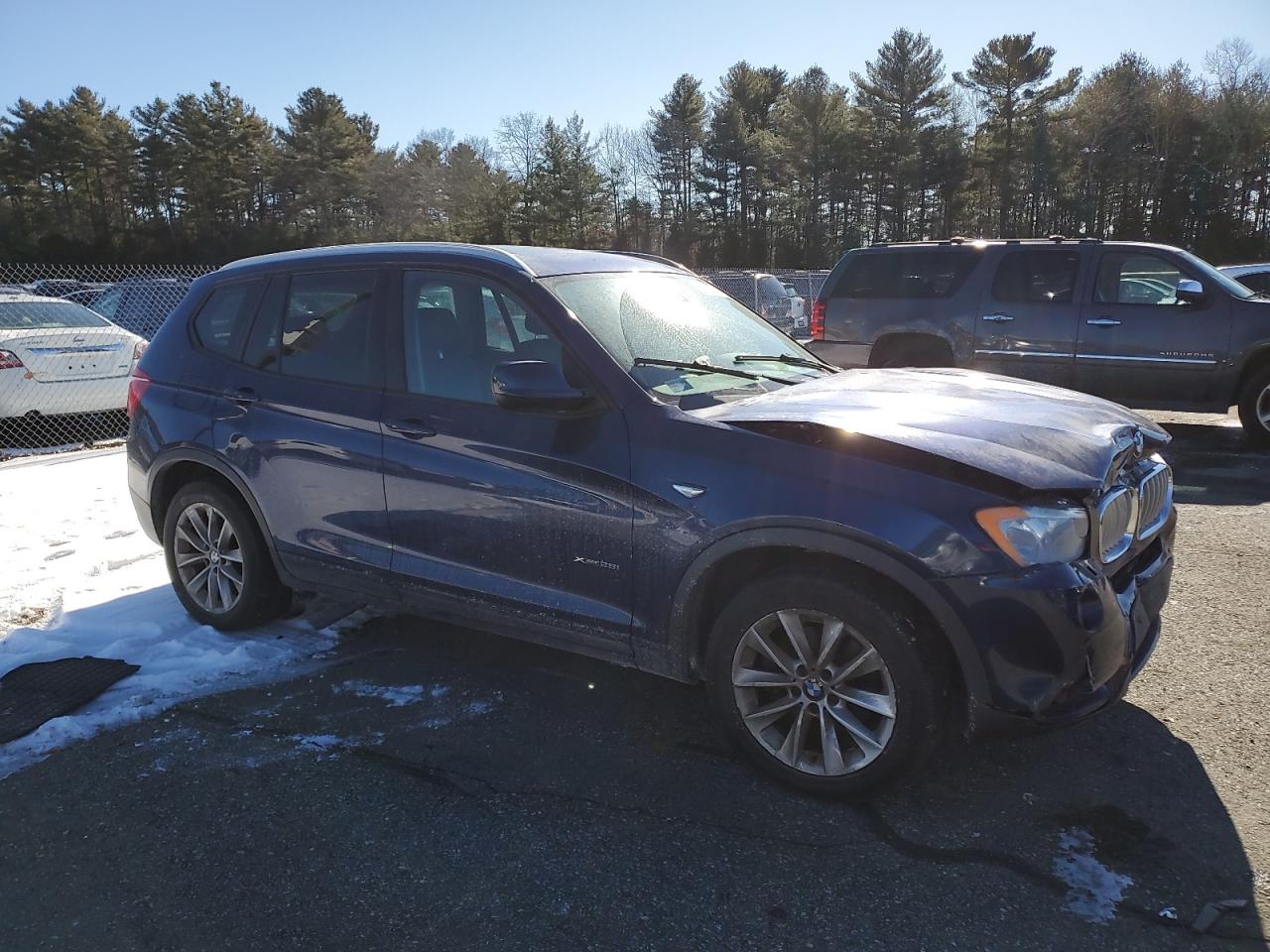 2014 BMW X3 VIN 5UXWX9C5XE0D36264 Copart auction photo, front end / minor dent/scratches damage thumbnail 4