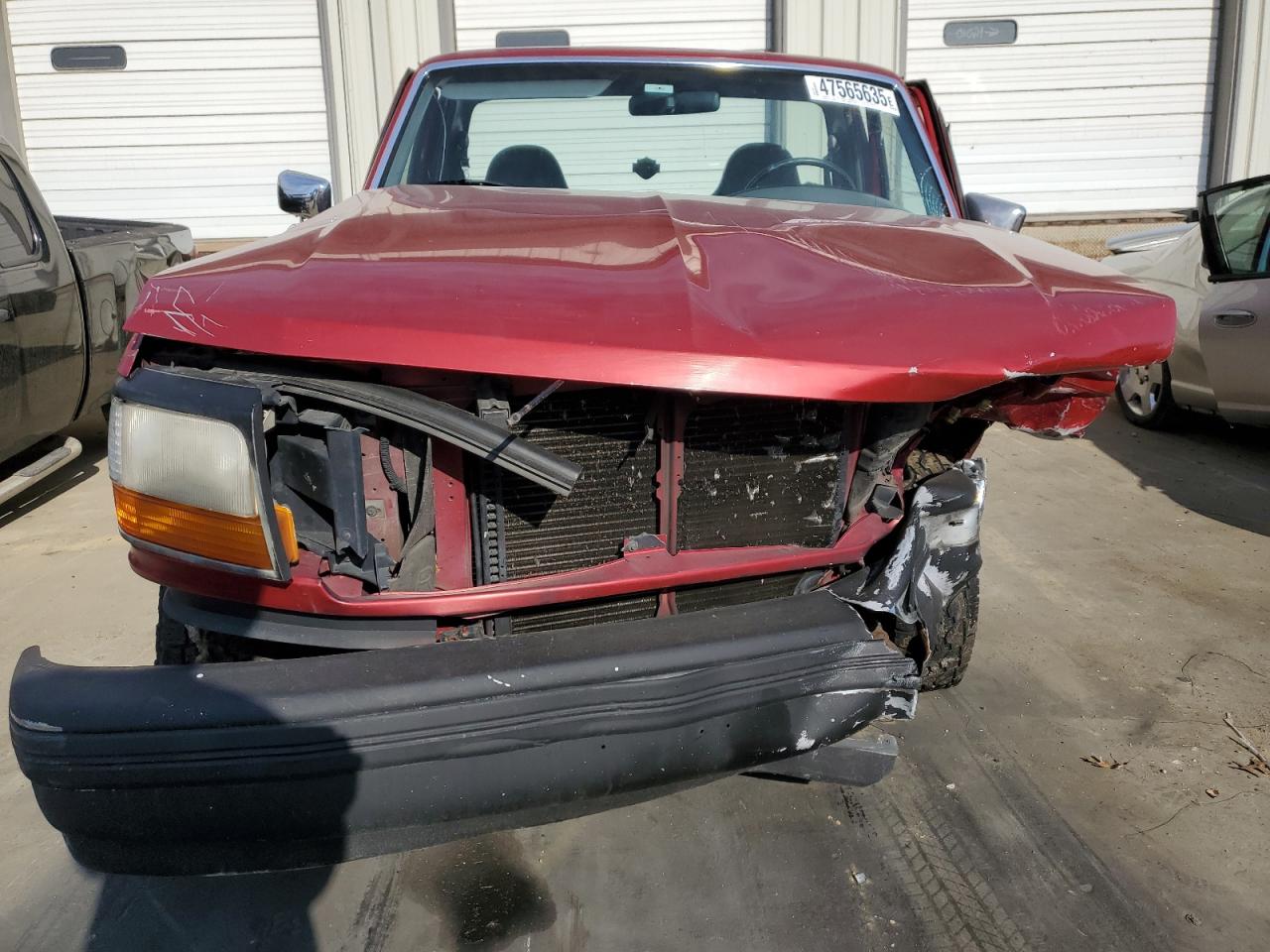 1996 Ford F-150 VIN 1FTEF15Y4TLB74701 Copart auction photo, front end / all over damage thumbnail 5