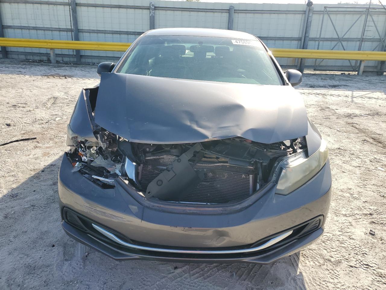 2013 Honda Civic VIN 19XFB2F55DE051137 Copart auction photo, front end / rear end damage thumbnail 5
