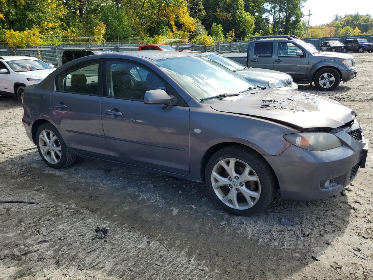 2009 Mazda 3 VIN JM1BK32G591222345 Copart auction photo, burn / front end damage thumbnail 4