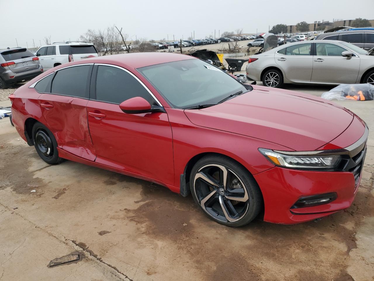 2019 Honda Accord VIN 1HGCV1F35KA152148 Copart auction photo, side damage thumbnail 4